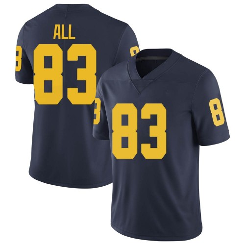 Erick All Michigan Wolverines Youth NCAA #83 Navy Limited Brand Jordan College Stitched Football Jersey QAZ3454YZ